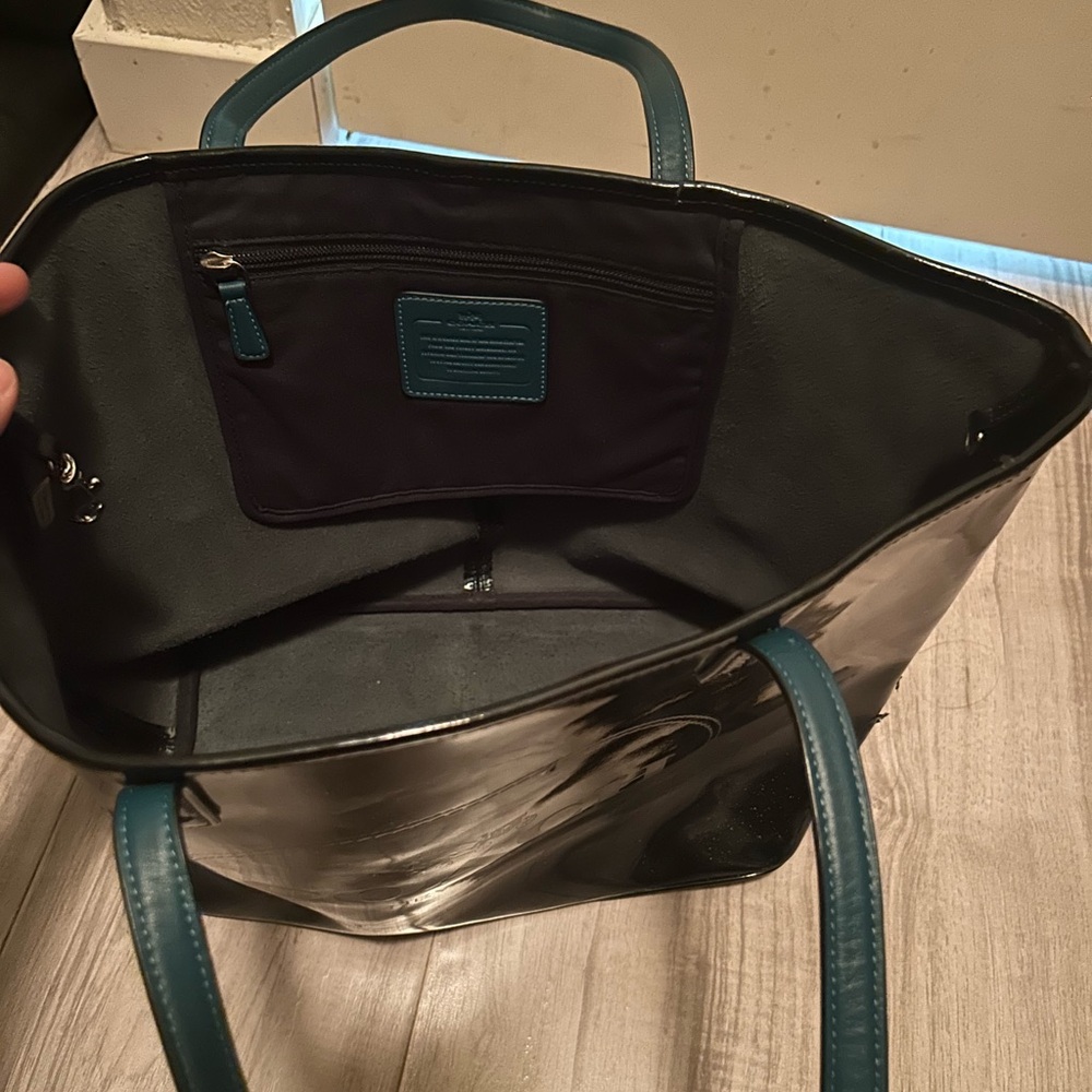 Coach Blue and Black Tote Bag - - Picture 7 of 7
